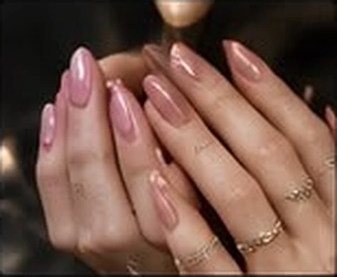 Beautiful pink manicure